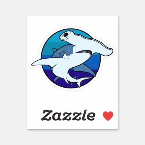 hammerhead fish sticker