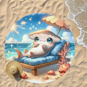 Hammerhead Haven: A Beachside Escape Beach Towel