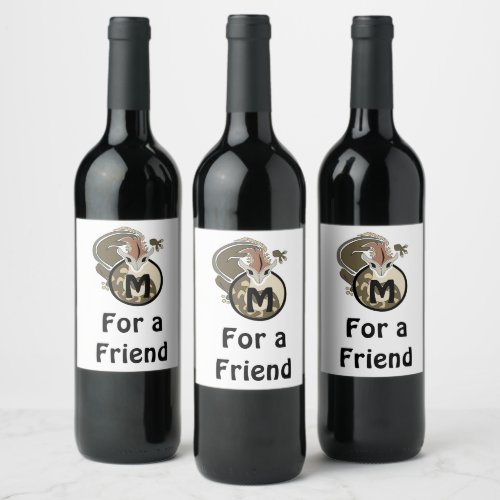 Hammerhead Salamander Monogram Wine Label