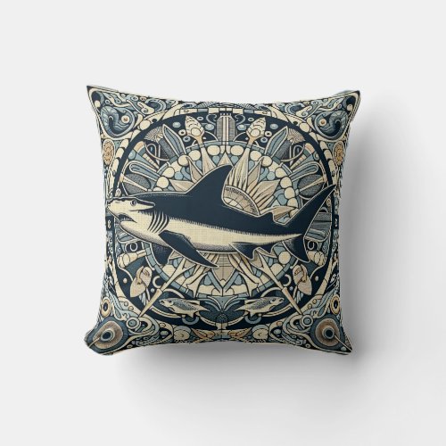 Hammerhead Shark 4 Throw Pillow