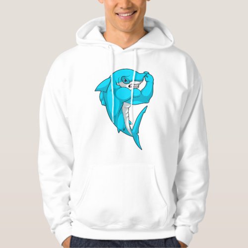 Hammerhead shark as Bodybuilder at Bodybuilding Hoodie