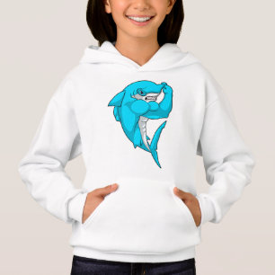 Hammerhead shark as Bodybuilder at Bodybuilding Hoodie