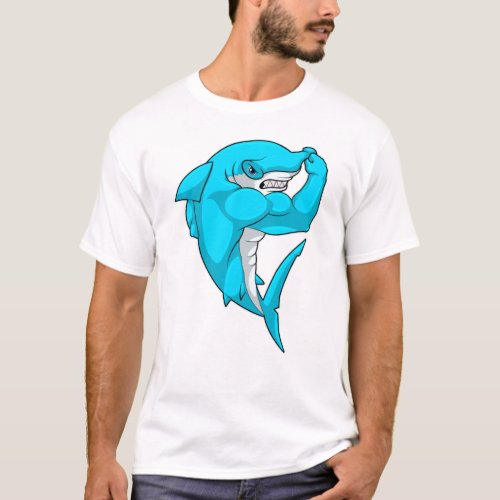 Hammerhead shark as Bodybuilder at Bodybuilding T_Shirt