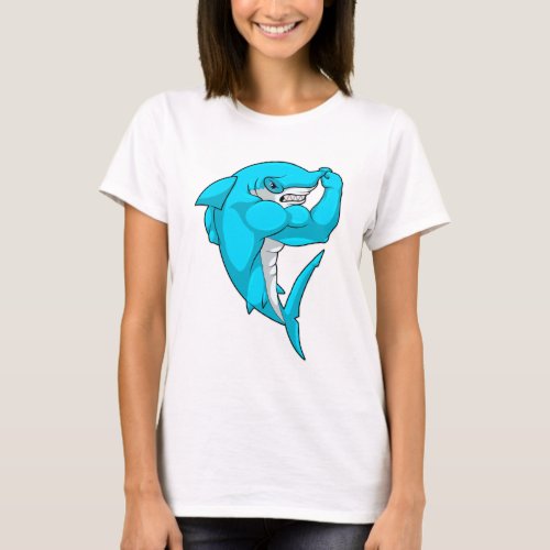 Hammerhead shark as Bodybuilder at Bodybuilding T_Shirt