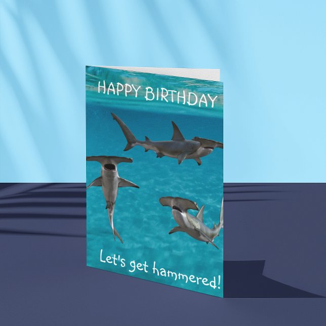 Hammerhead Shark Birthday Funny Card (Creator Uploaded)