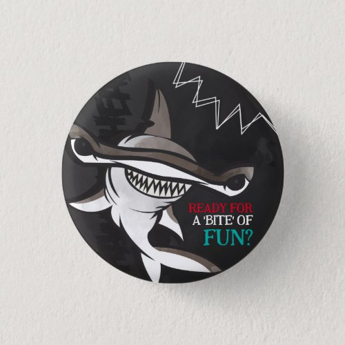 Hammerhead Shark Birthday Party  Button