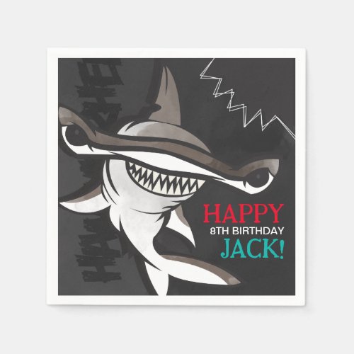 Hammerhead Shark Birthday Party Paper Napkins