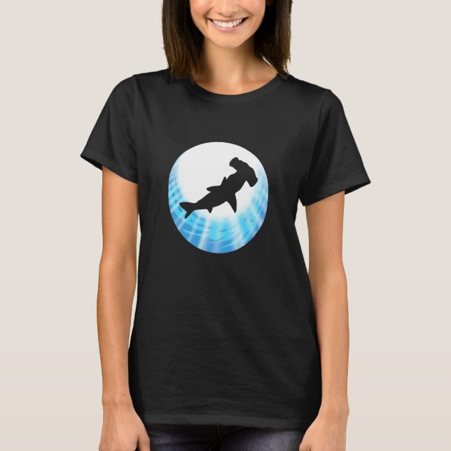 Hammerhead Shark Blue Animal Person T-Shirt (Front)