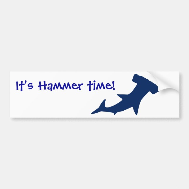 Hammerhead Shark Bumper Sticker (Front)