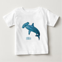 Hammerhead shark cartoon illustration