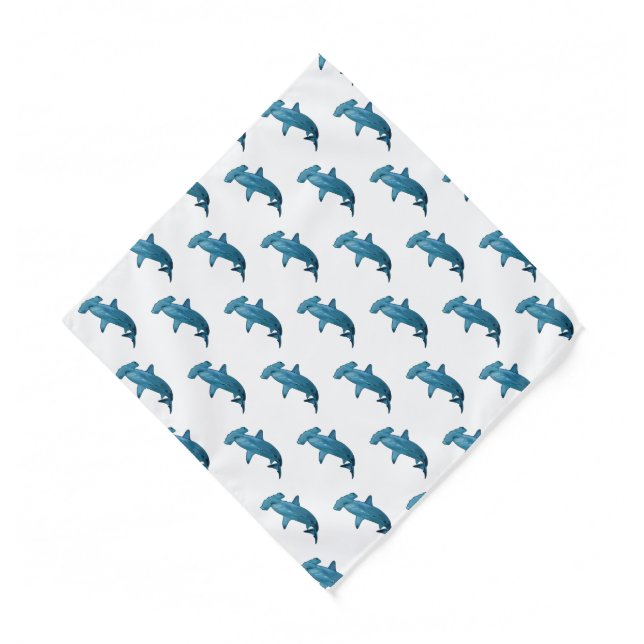 Hammerhead shark cartoon illustration bandana (Front)