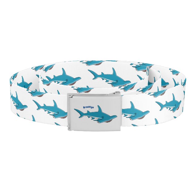 Hammerhead shark cartoon illustration belt (Coil)
