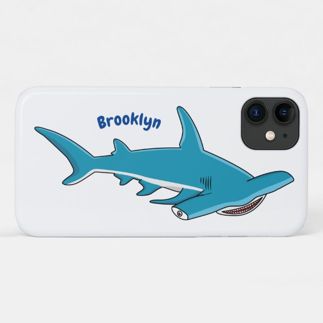 Hammerhead shark cartoon illustration Case-Mate iPhone case (Back (Horizontal))