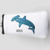 Hammerhead shark cartoon illustration