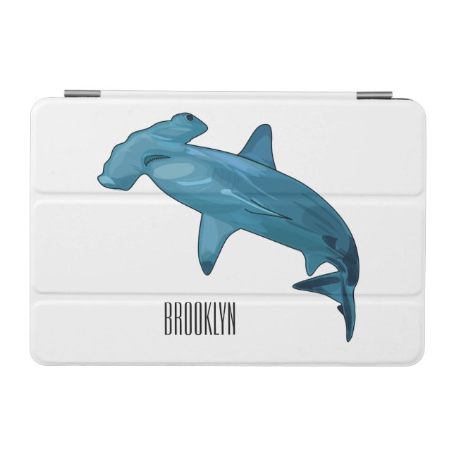 Hammerhead shark cartoon illustration iPad mini cover (Horizontal)