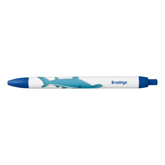 Hammerhead shark cartoon illustration  pen (Front)