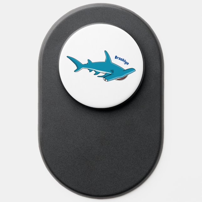 Hammerhead shark cartoon illustration  PopSocket (Popsocket)