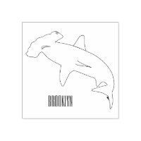 Hammerhead shark cartoon illustration
