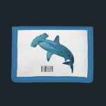 Hammerhead shark cartoon illustration trifold wallet<br><div class="desc">Hammerhead shark cartoon illustration</div>