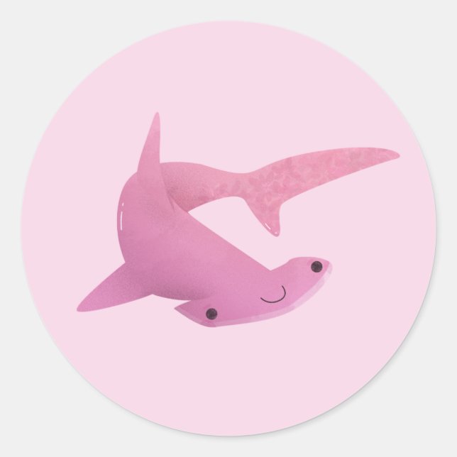 Hammerhead Shark Classic Round Sticker (Front)