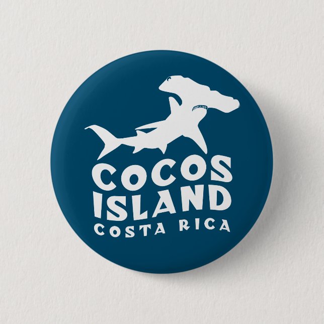 Hammerhead Shark Cocos Island Button (Front)