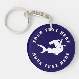 Hammerhead shark custom keychain