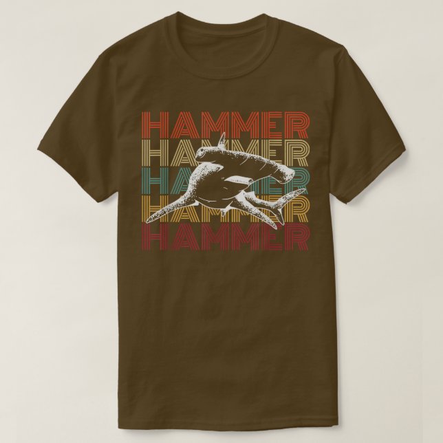 Hammerhead Shark Diving Design For A Hammerhead Sh T-Shirt (Design Front)