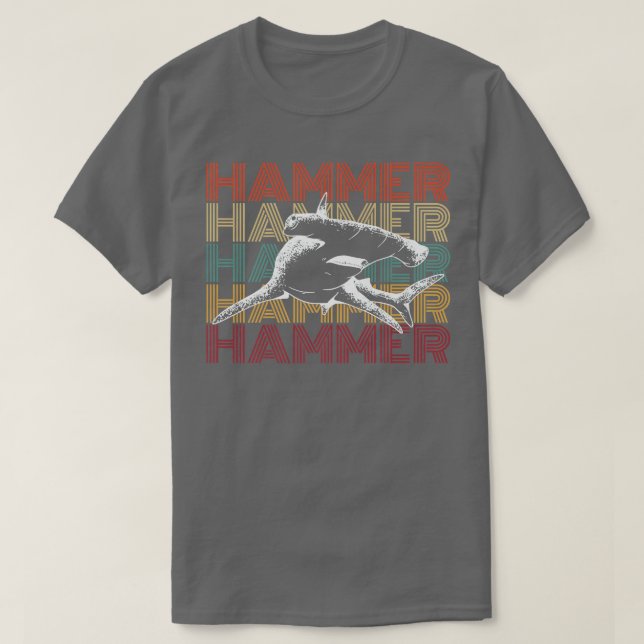 Hammerhead Shark Diving Design For A Hammerhead Sh T-Shirt (Design Front)