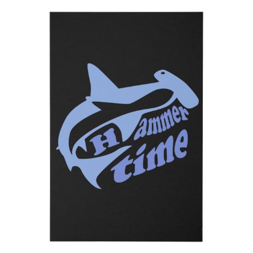 Hammerhead Shark Faux Canvas Print