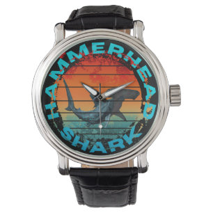 Hammerhead shark fishermen fishing lover gift watch