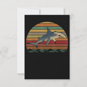 hammerhead shark funny gift thank you card