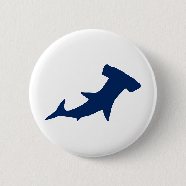 Hammerhead Shark Pinback Button (Front)