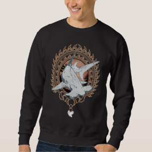 Hammerhead Shark Polynesian Tribal Sweatshirt