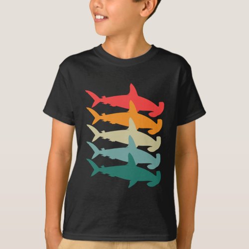 Hammerhead Shark Retro T_Shirt