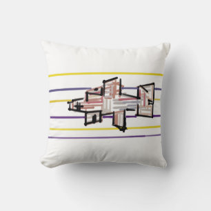 Hammerhead shark Summer joy Throw Pillow