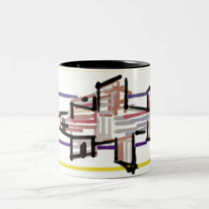 Hammerhead shark Summer joy Two-Tone Coffee Mug