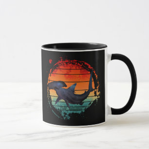 HAMMERHEAD SHARK VINTAGE SUNSET MUG