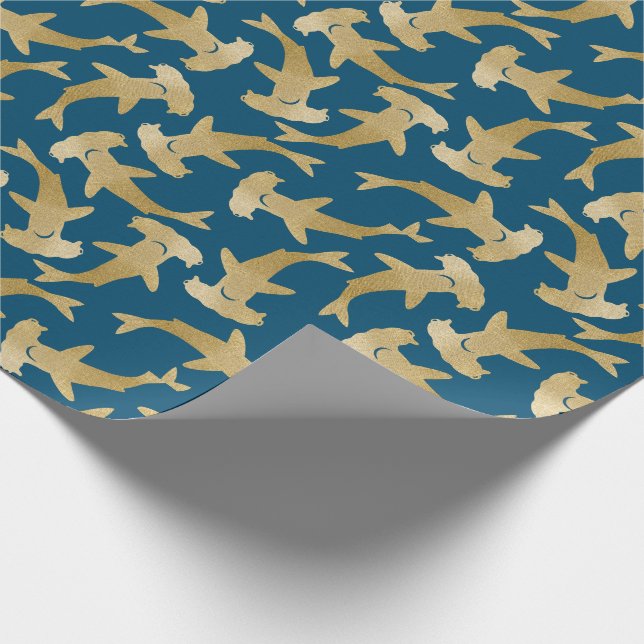 Hammerhead Shark  Wrapping Paper (Corner)