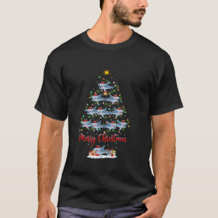 Hammerhead Shark Xmas Lighting Santa Shark Christm T-Shirt