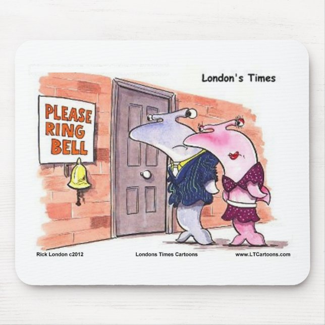 Hammerhead Sharks @ Door Funny Gifts Tees Etc Mouse Pad (Front)