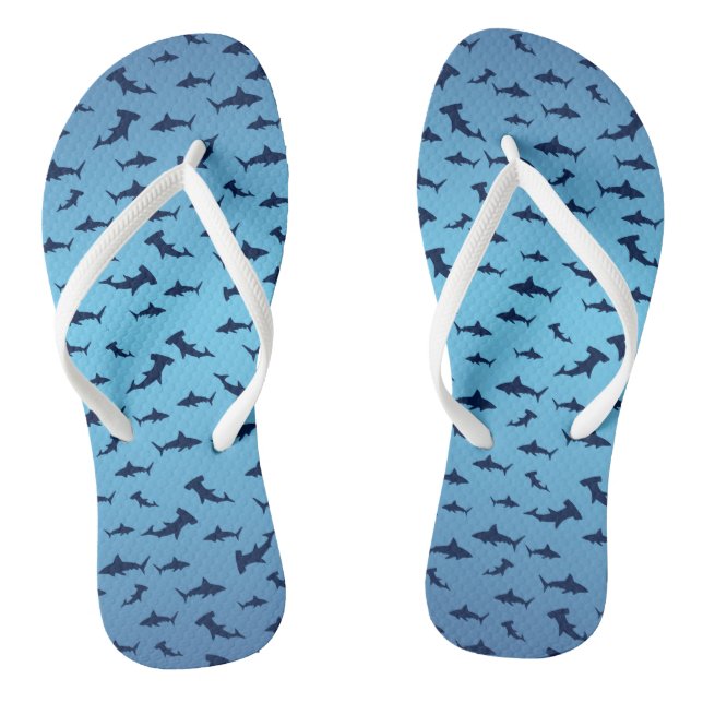 Hammerhead Sharks Flip Flops (Footbed)