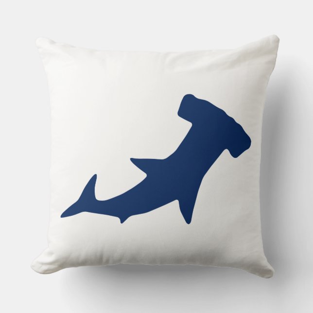 Hammerhead Sharks Throw Pillow (Front)