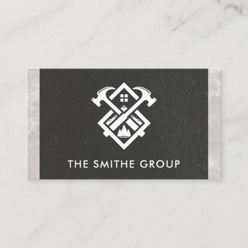 Hammers and Home  Construction Logo Business Card