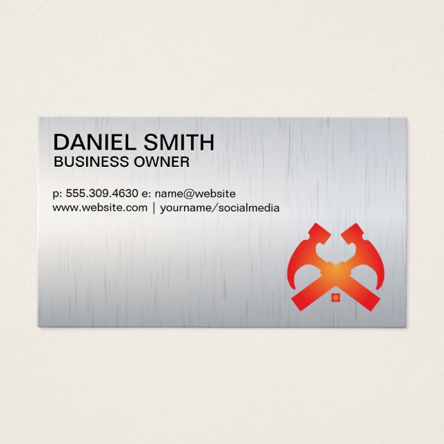 Hammers and Home | Metallic Background (Front)