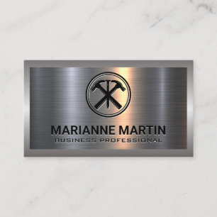 Hammers and Nail Construction Industrial Business Card