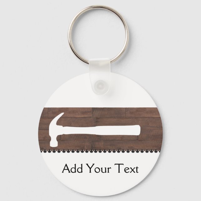 Hammers and Nails Construction Keychain (Front)