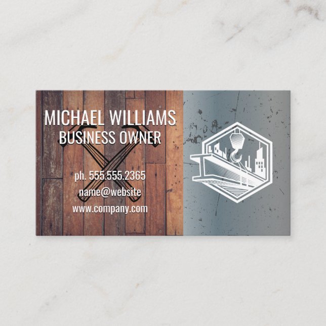 Hammers | Construction Site | Engineers Business Card (Front)