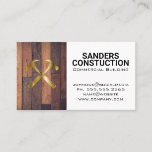 Hammers Golden Wooden Boards Business Card