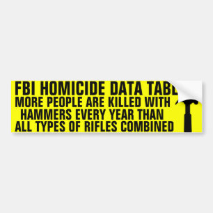 Hammers kill more people bumper sticker