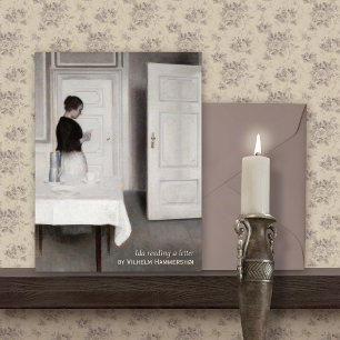 Hammershøi Ida reading a letter CC0698 Postcard